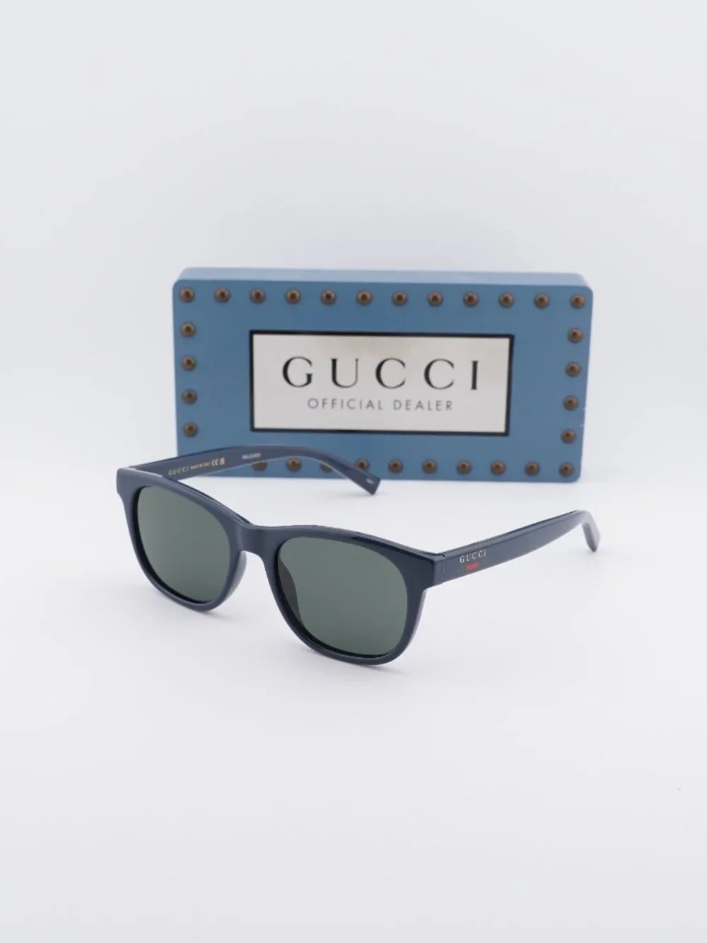 Gucci GG1985S 005 Square Men Sunglasses - Blue / Grey